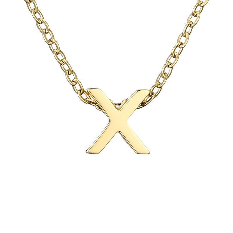 New Stainless Steel Gold-plated Clavicle Necklace Letter Pendant Jewelry