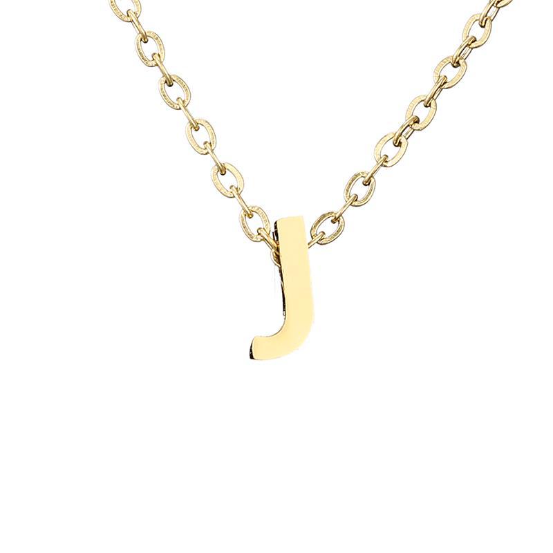 New Stainless Steel Gold-plated Clavicle Necklace Letter Pendant Jewelry