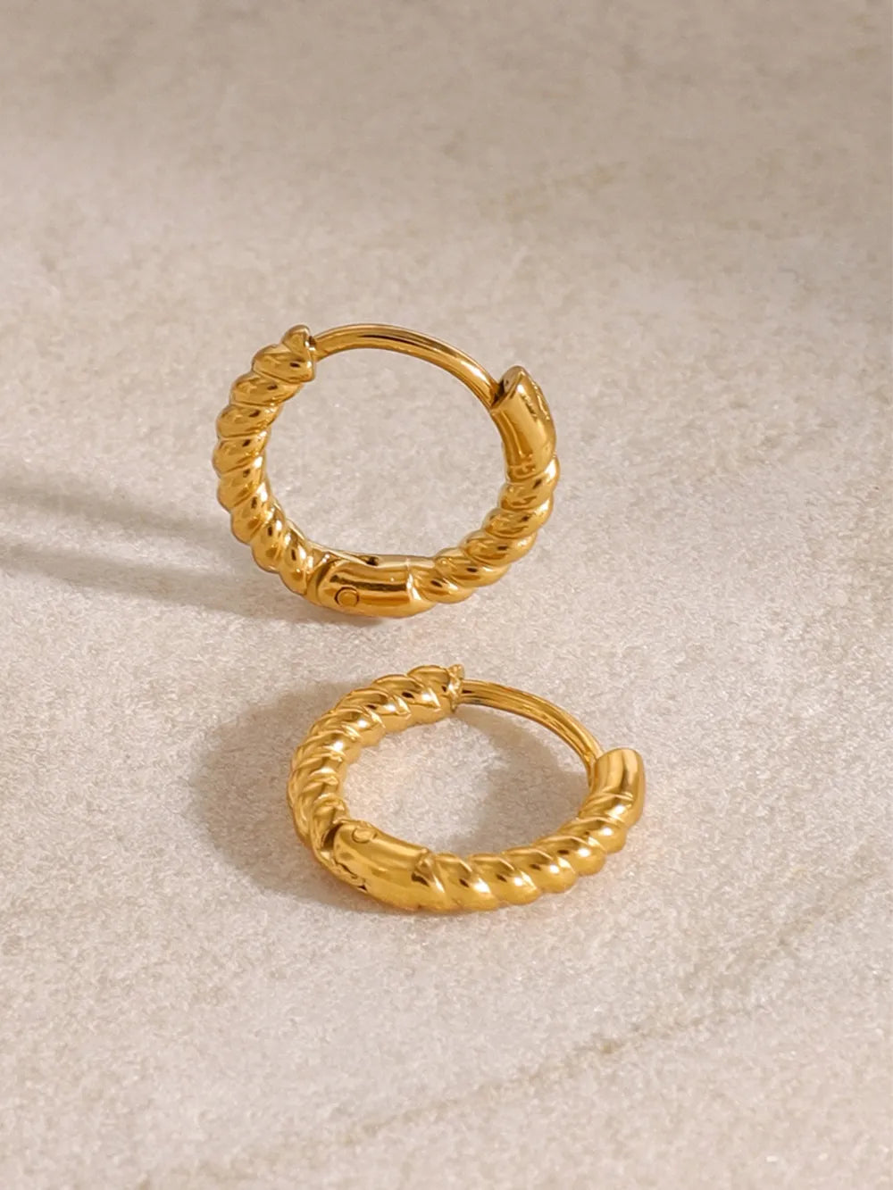 Stainless Steel Huggie Earrings