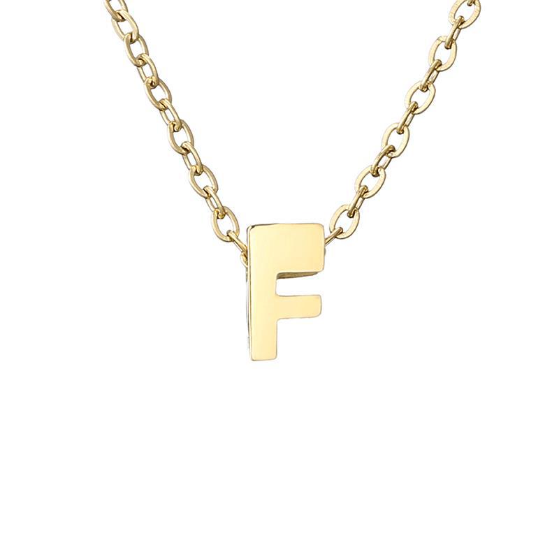 New Stainless Steel Gold-plated Clavicle Necklace Letter Pendant Jewelry