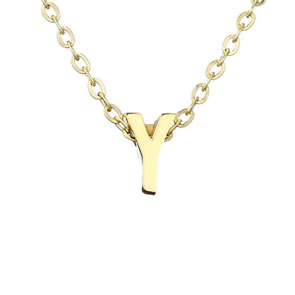 New Stainless Steel Gold-plated Clavicle Necklace Letter Pendant Jewelry