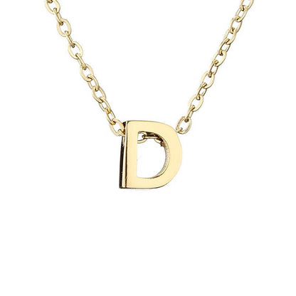 New Stainless Steel Gold-plated Clavicle Necklace Letter Pendant Jewelry
