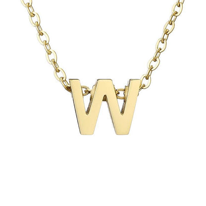 New Stainless Steel Gold-plated Clavicle Necklace Letter Pendant Jewelry