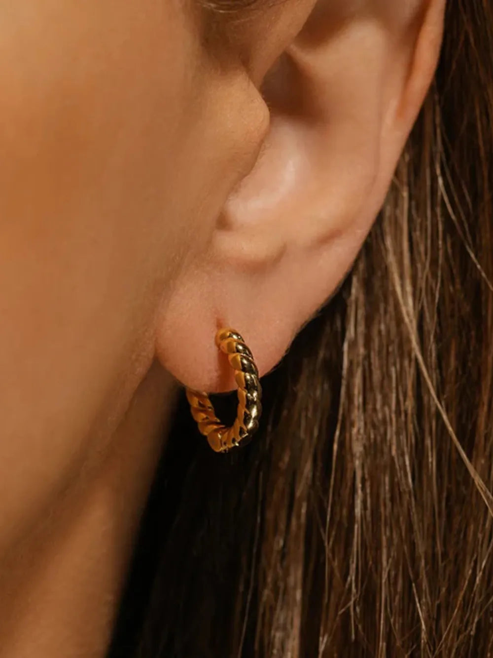 Stainless Steel Huggie Earrings