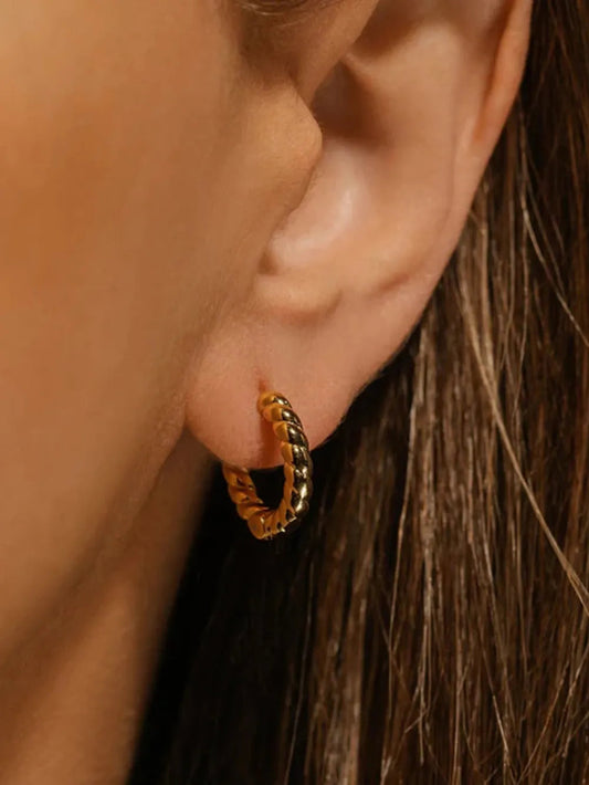 Stainless Steel Huggie Earrings