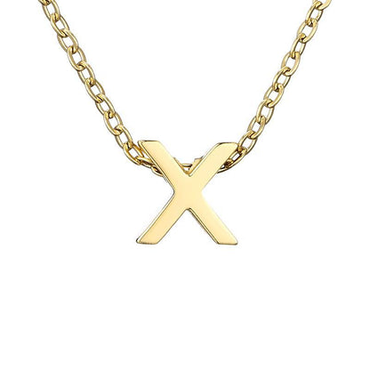 New Stainless Steel Gold-plated Clavicle Necklace Letter Pendant Jewelry