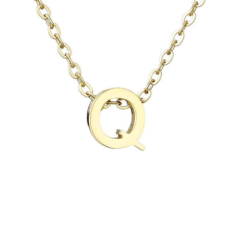New Stainless Steel Gold-plated Clavicle Necklace Letter Pendant Jewelry