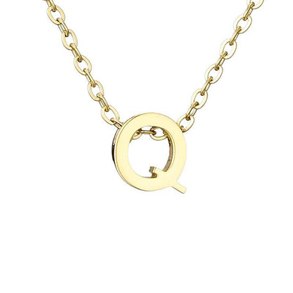 New Stainless Steel Gold-plated Clavicle Necklace Letter Pendant Jewelry