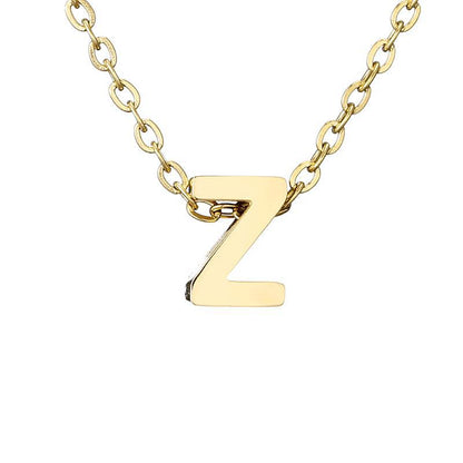 New Stainless Steel Gold-plated Clavicle Necklace Letter Pendant Jewelry