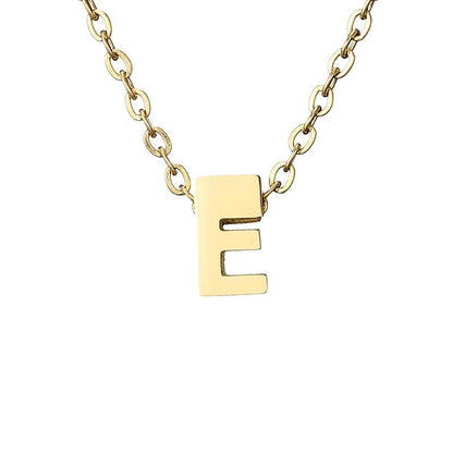 New Stainless Steel Gold-plated Clavicle Necklace Letter Pendant Jewelry