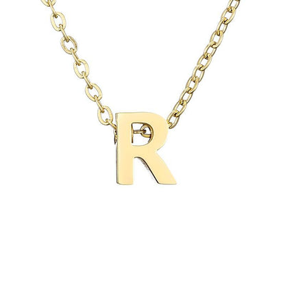 New Stainless Steel Gold-plated Clavicle Necklace Letter Pendant Jewelry