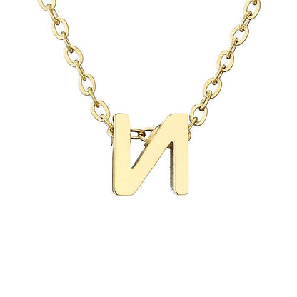 New Stainless Steel Gold-plated Clavicle Necklace Letter Pendant Jewelry