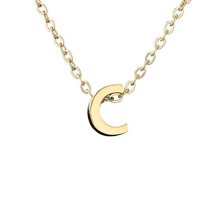 New Stainless Steel Gold-plated Clavicle Necklace Letter Pendant Jewelry