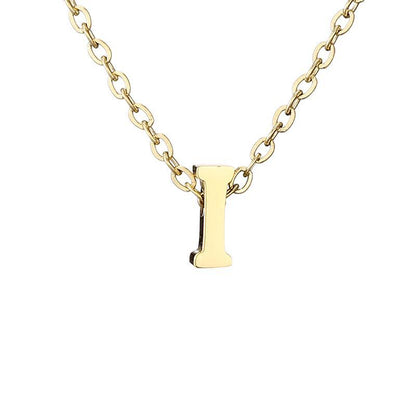 New Stainless Steel Gold-plated Clavicle Necklace Letter Pendant Jewelry